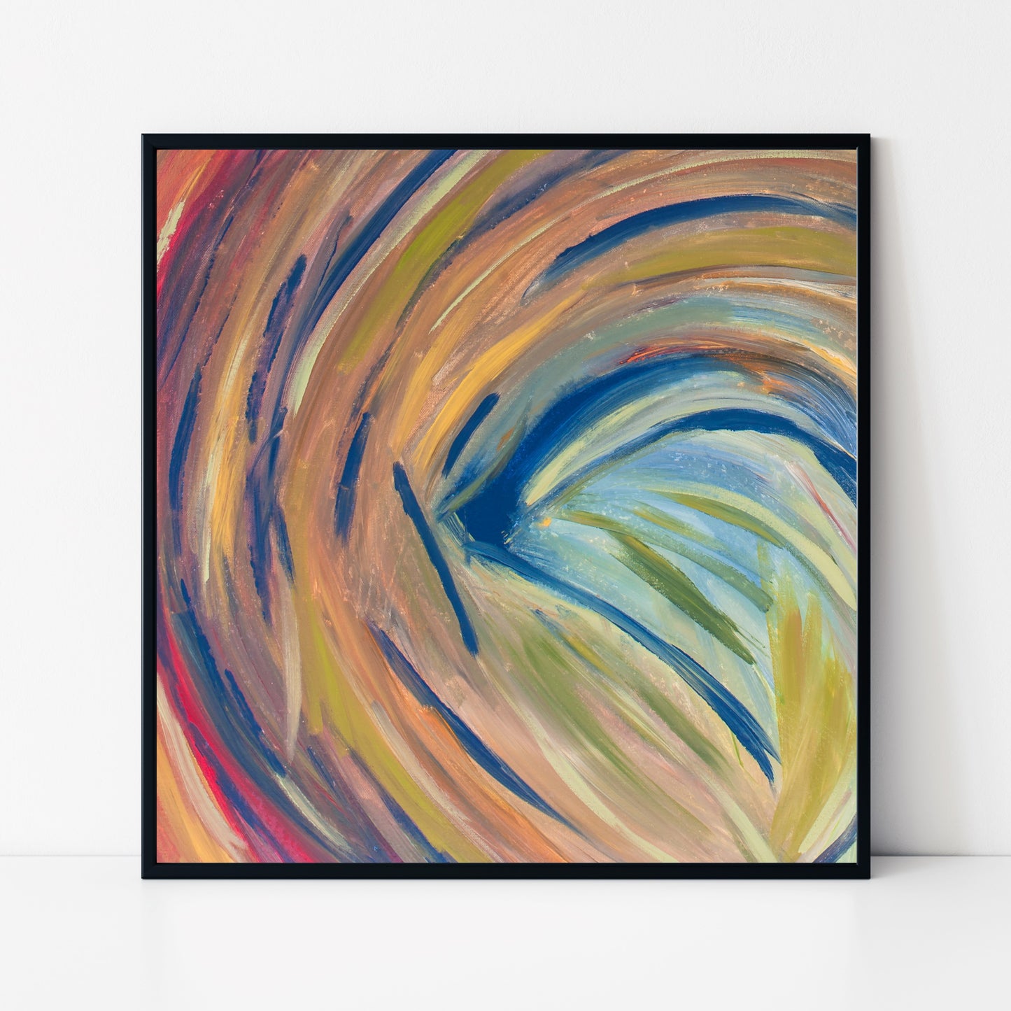 Desolation Tragedy - Square Abstract Art Print - Earth Tones