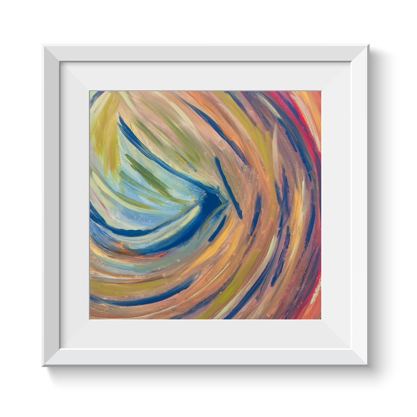 Desolation Tragedy - Square Abstract Art Print - Earth Tones