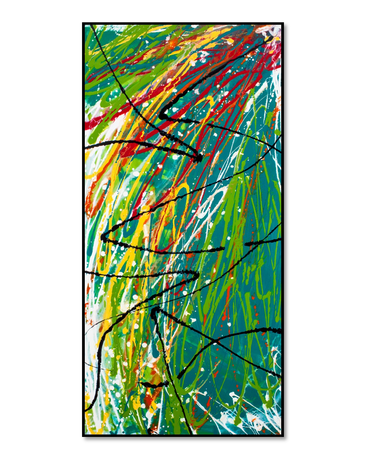 Bold Discourse - Original Abstract Painting in Austin Texas 24" x 48"