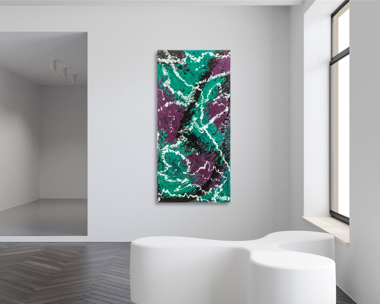 Critical Zig - Original Abstract Painting in Austin Texas 24" x 48"