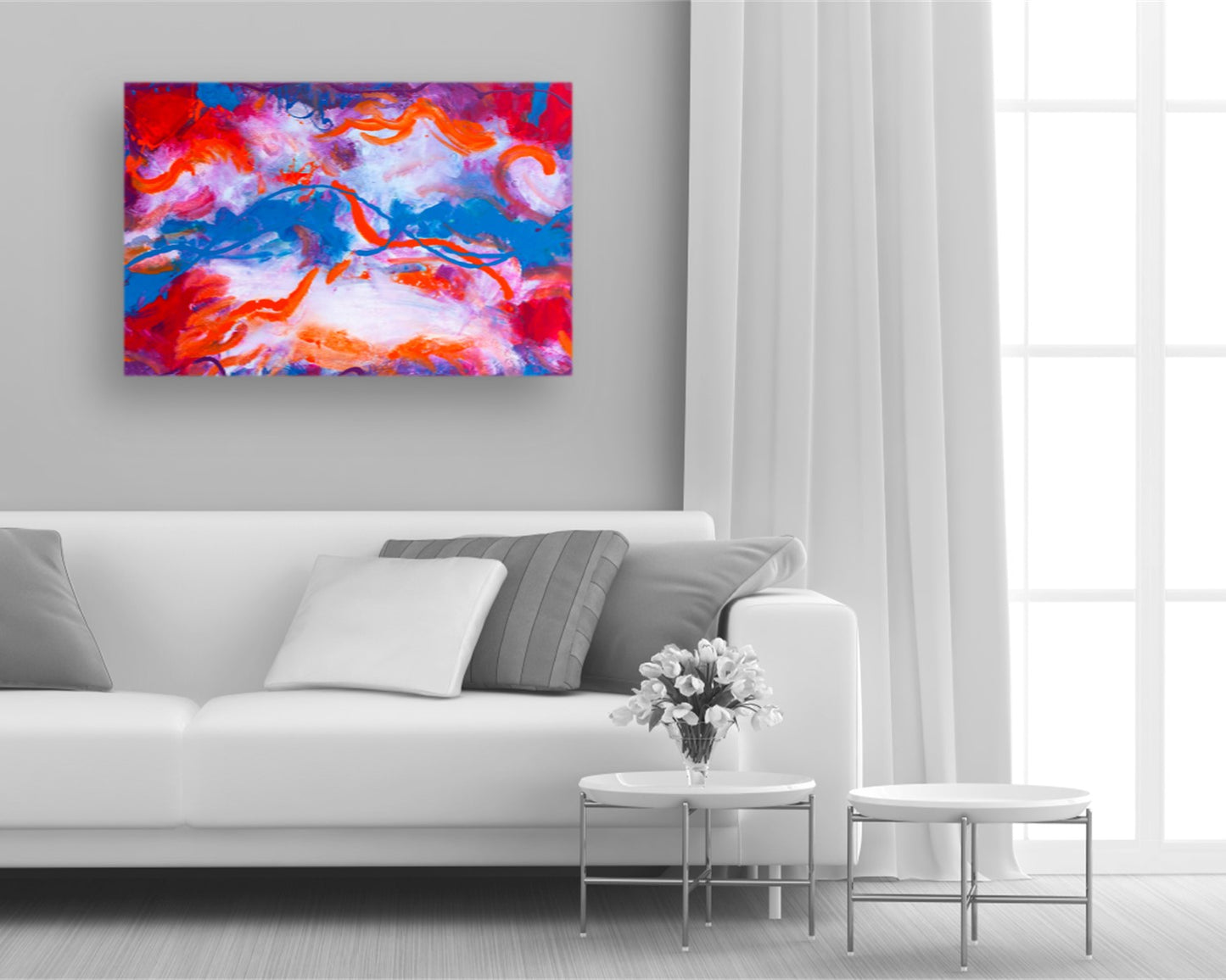 Defiant Dances - Original Abstract Painting in Austin Texas 24" x 36"