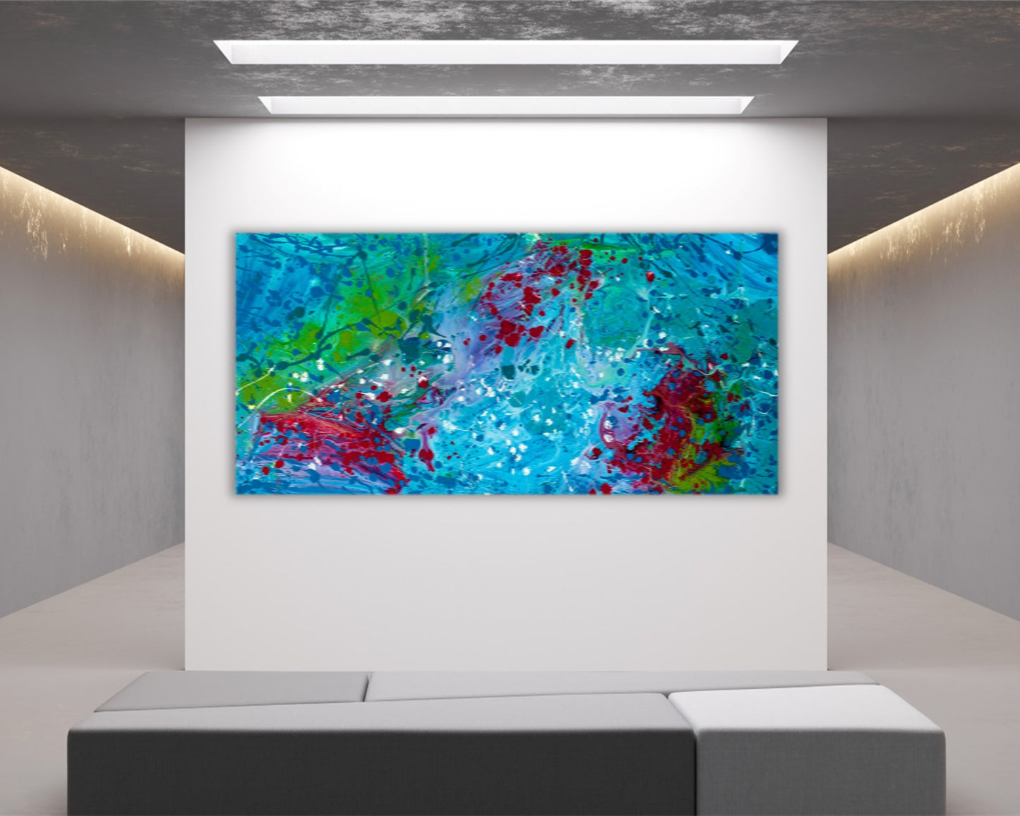 Fitting Fancy - Original Abstract Painting in Austin Texas 24" x 48"