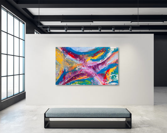 Foolish Dreams  - Original Abstract Painting in Austin Texas 30" x 48"