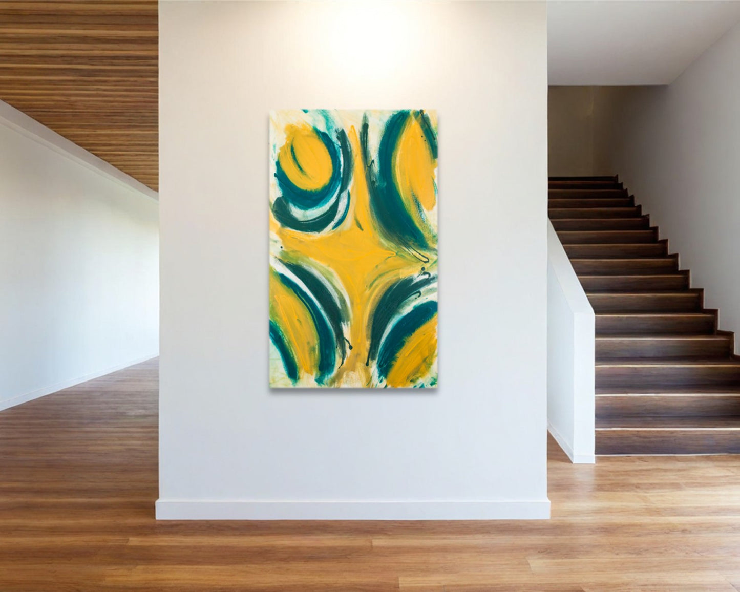 Foppishly Costumed - Abstract Art Print - Yellow Green