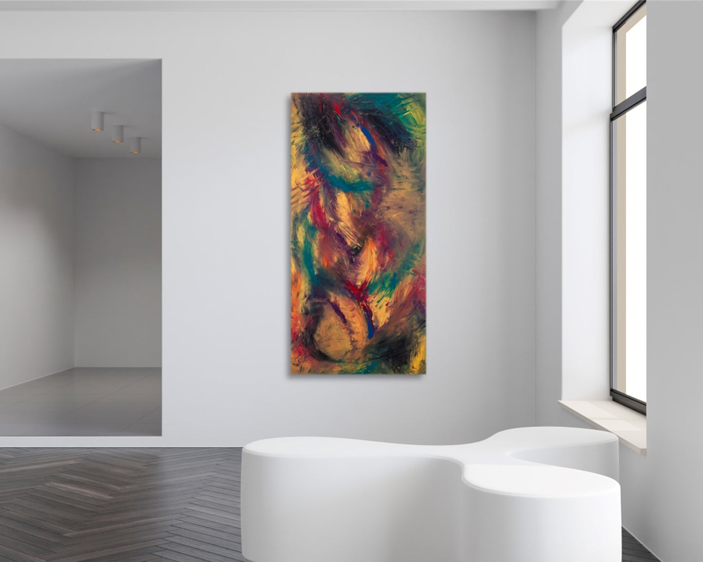 Frantic Fascinations - Original Abstract Painting in Austin Texas 24" x 48"