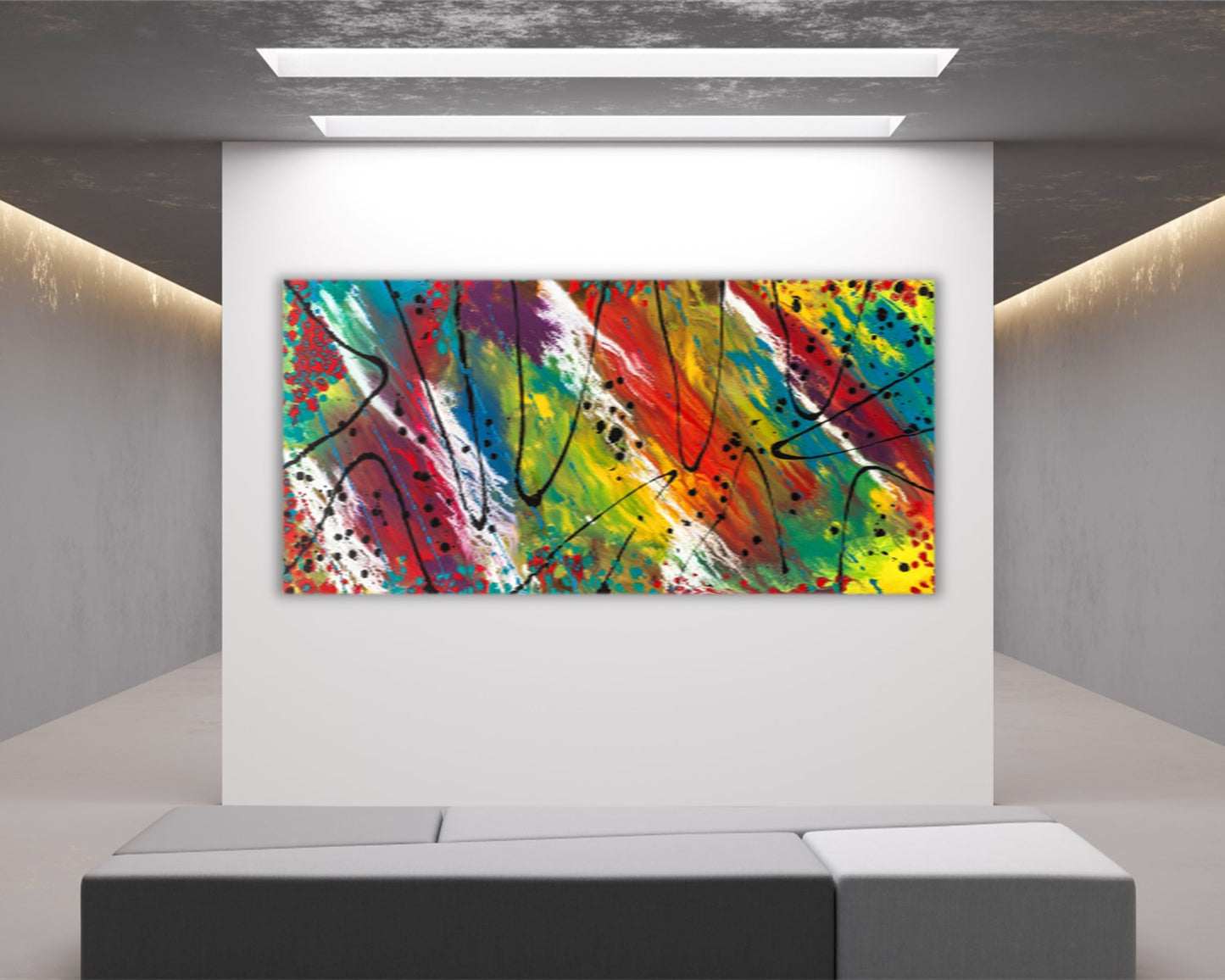 Lake Leopard - Abstract Art Print - Wildly Vibrant Colors