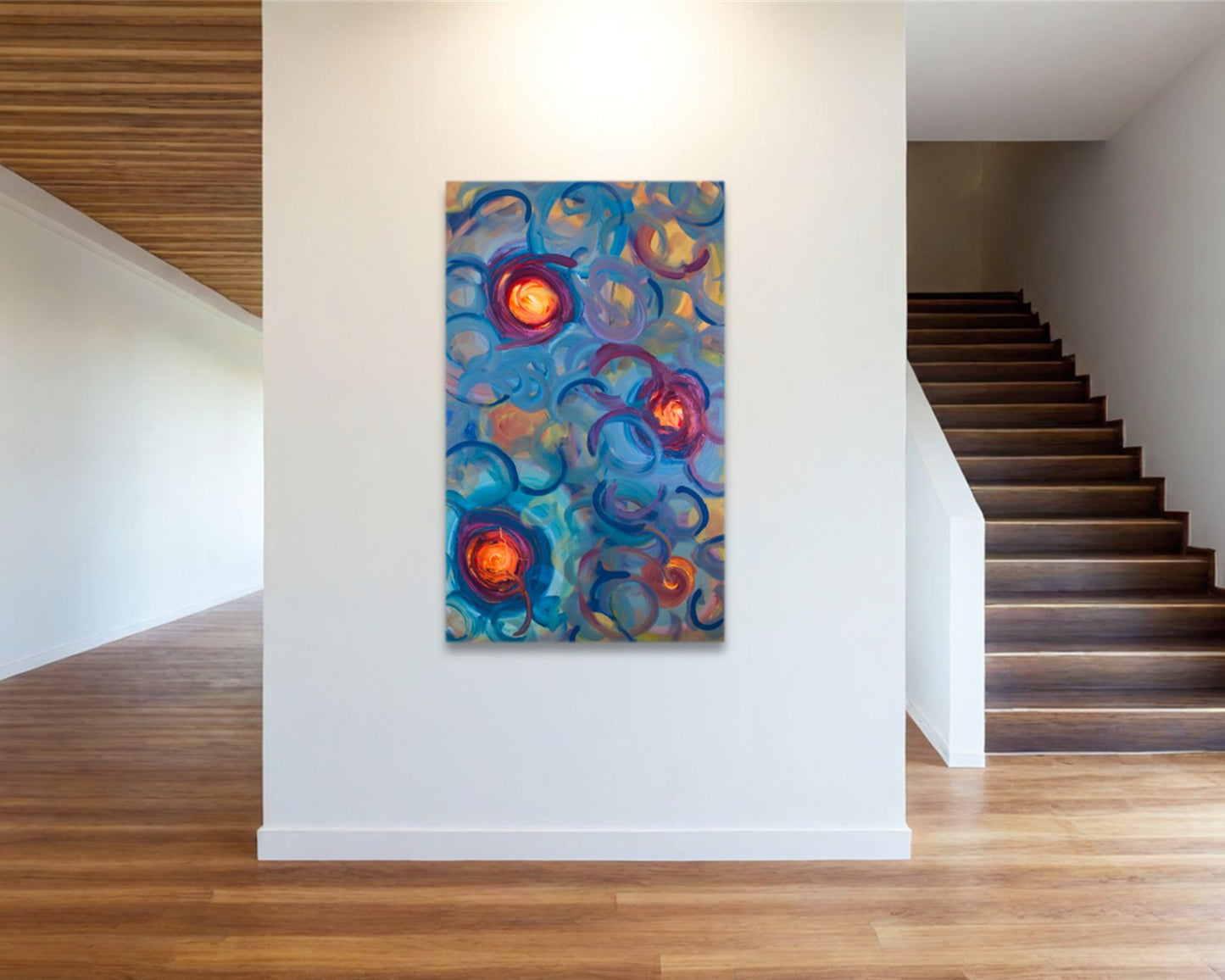 Nuclear Numerals - Original Abstract Painting in Austin Texas 30" x 48"