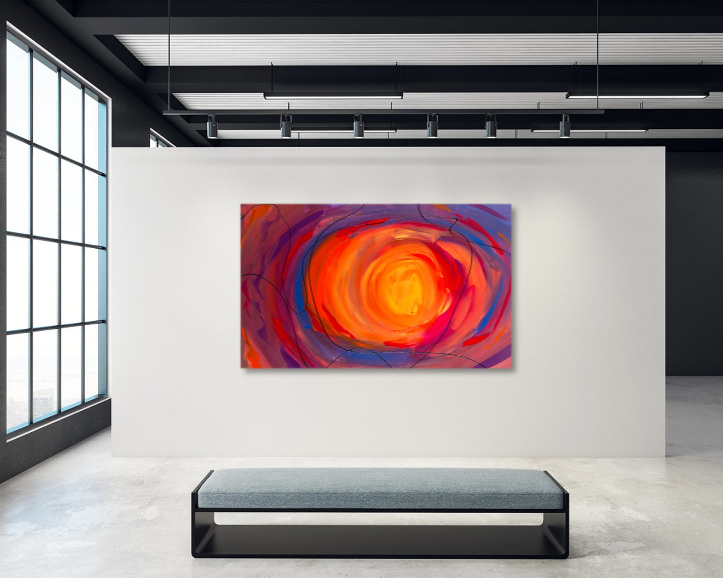 Pivotal Passage  - Original Abstract Painting in Austin Texas 30" x 48"