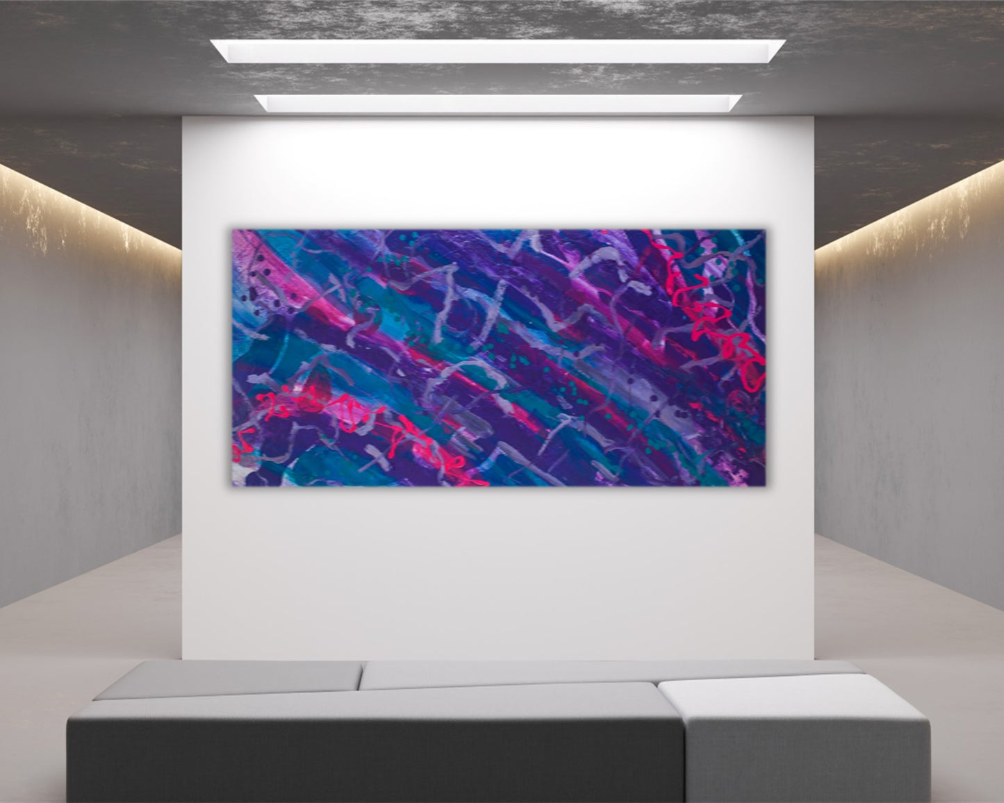 Rapt and Wrangled - Original Abstract Painting in Austin Texas 24" x 48"