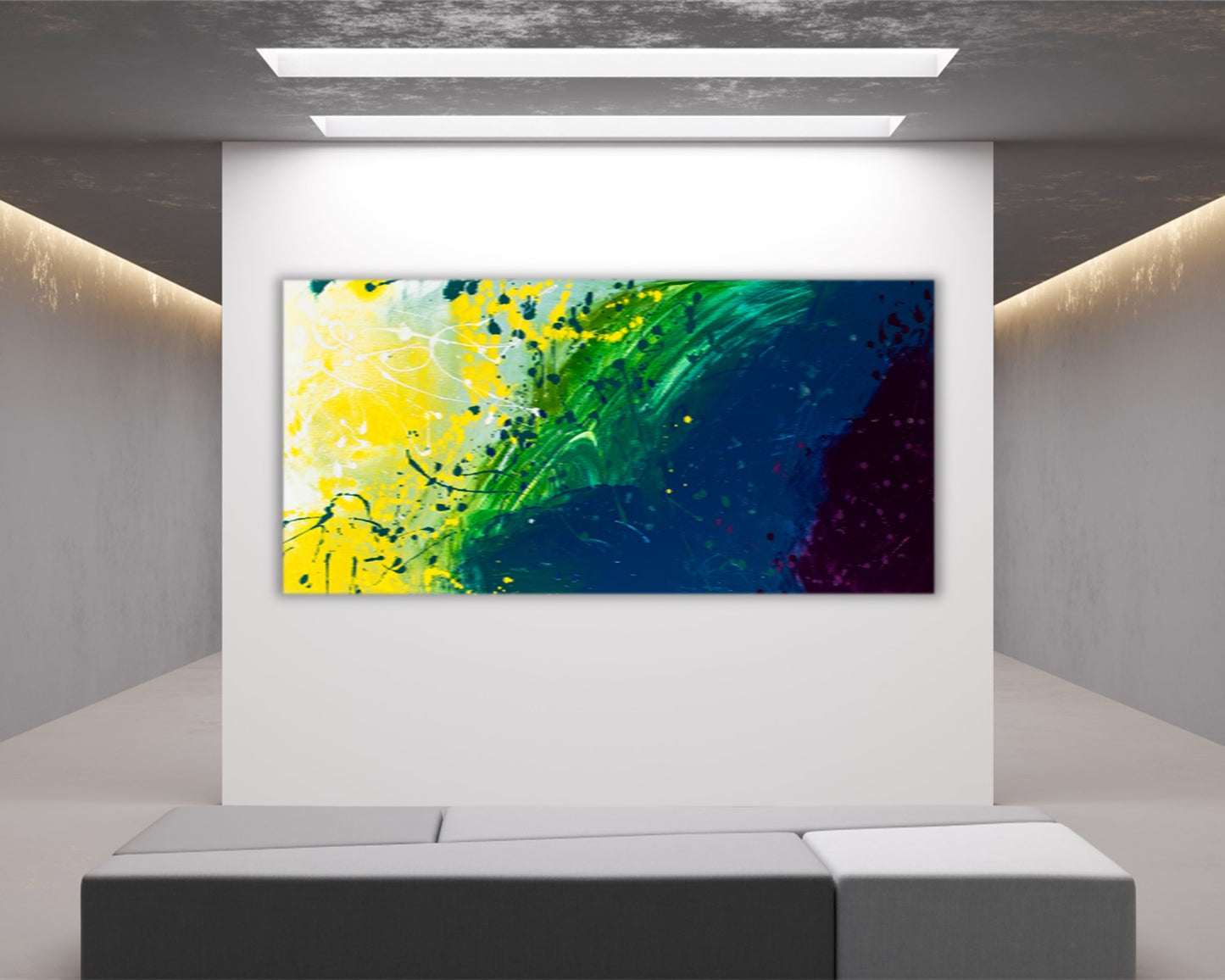 Raunchy Interruption - Original Abstract Painting in Austin Texas 24" x 48"