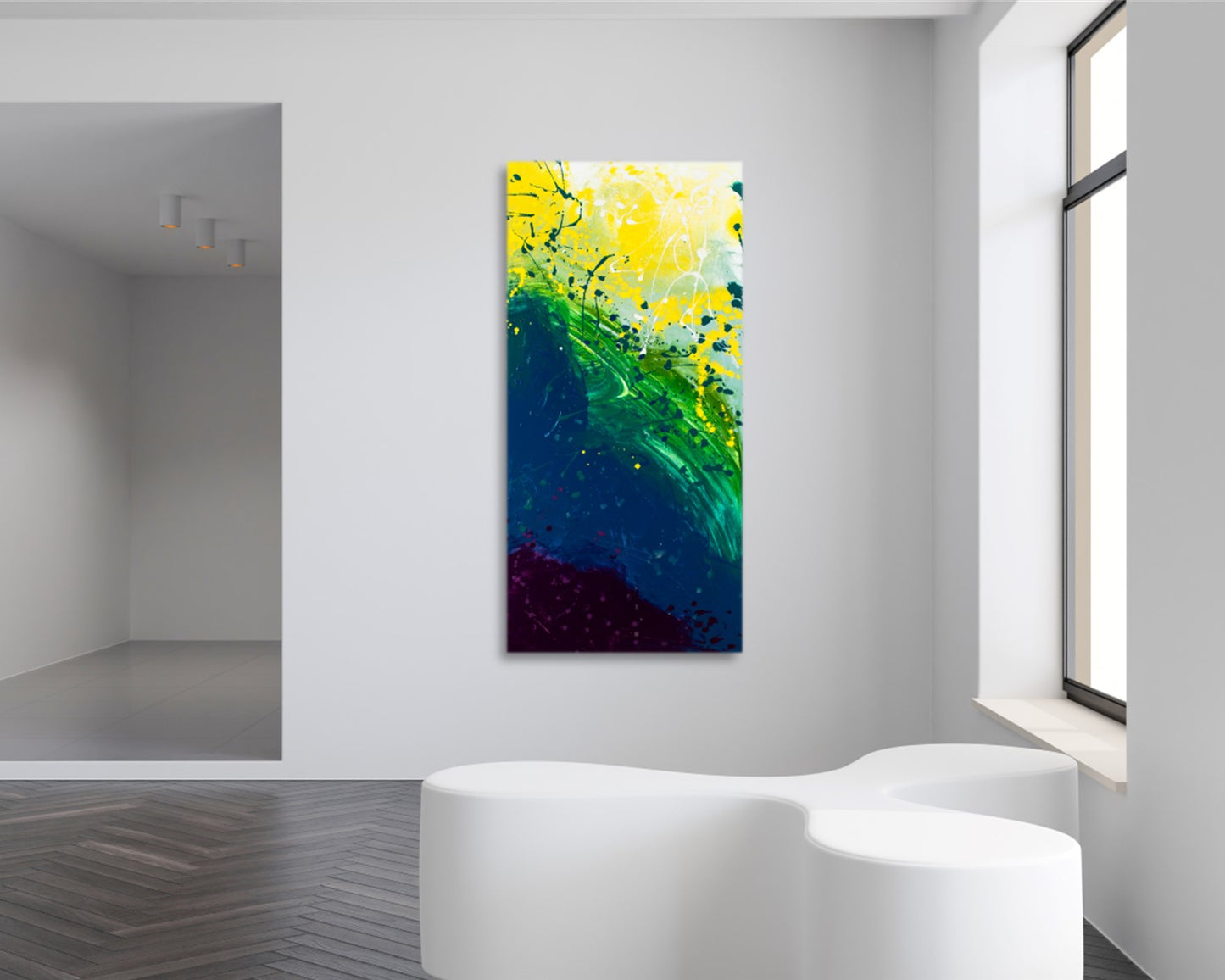 Raunchy Interruption - Original Abstract Painting in Austin Texas 24" x 48"