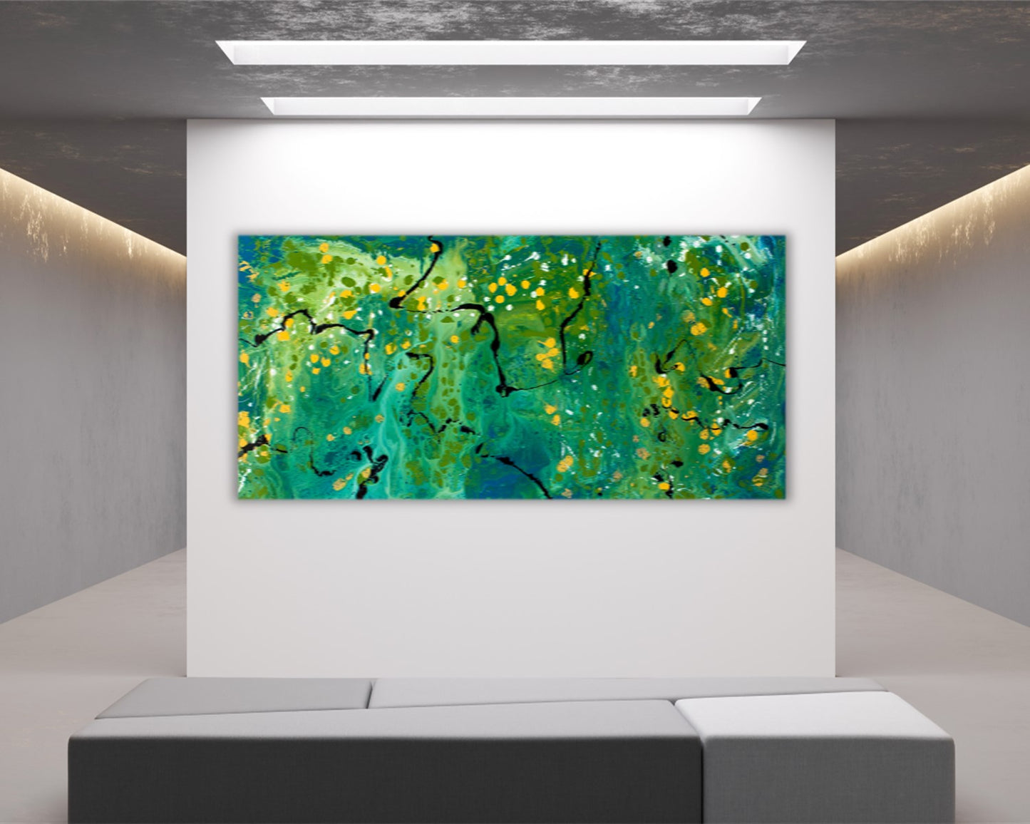 Silent Blanket - Original Abstract Painting in Austin Texas 24" x 48"