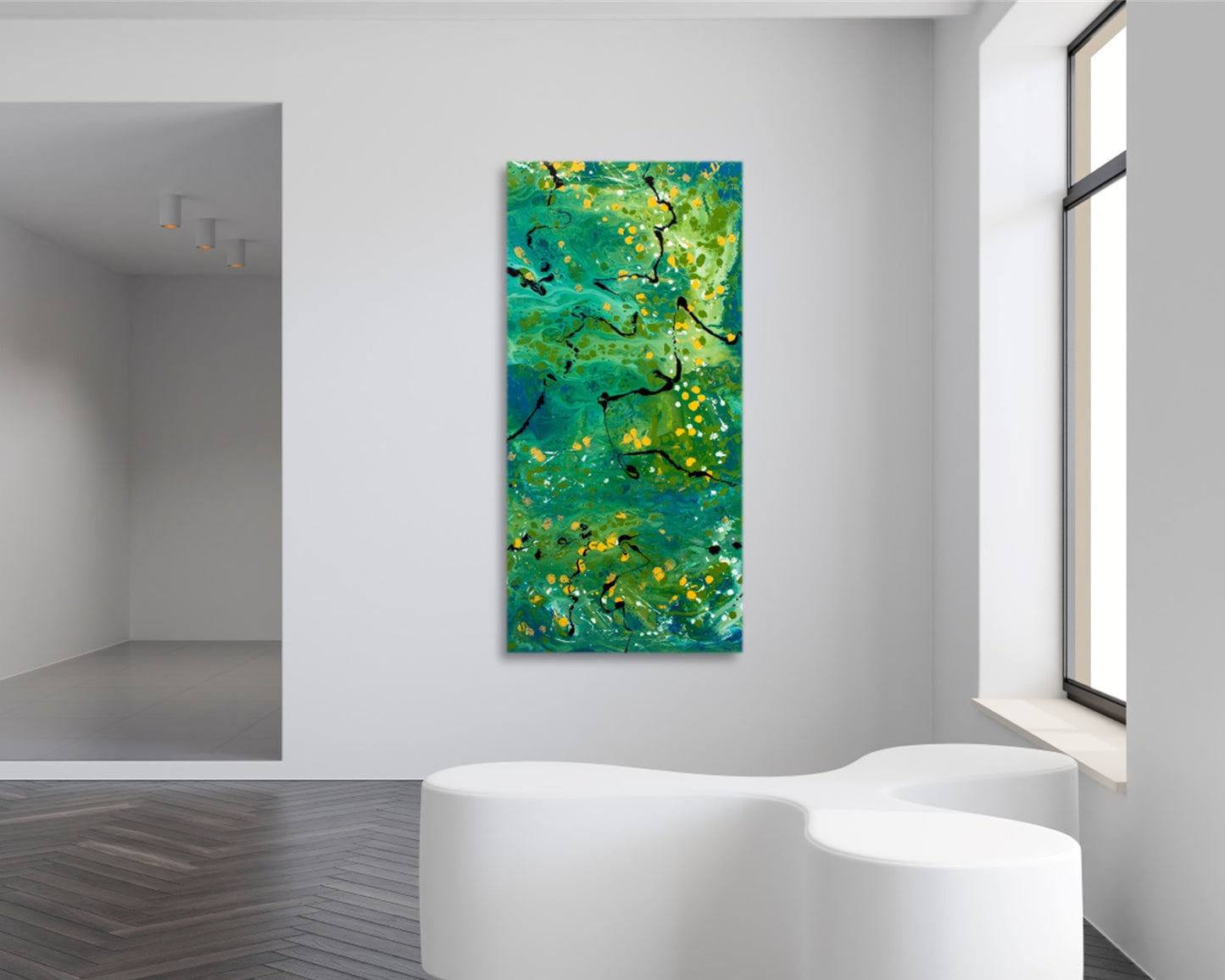 Silent Blanket - Original Abstract Painting in Austin Texas 24" x 48"