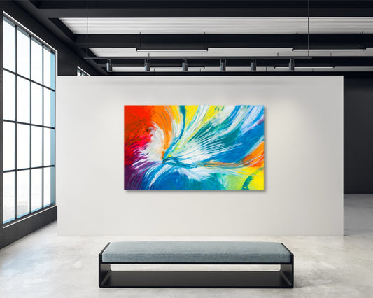 Tie-Dyed Lies - Original Abstract Painting in Austin Texas 30" x 48"