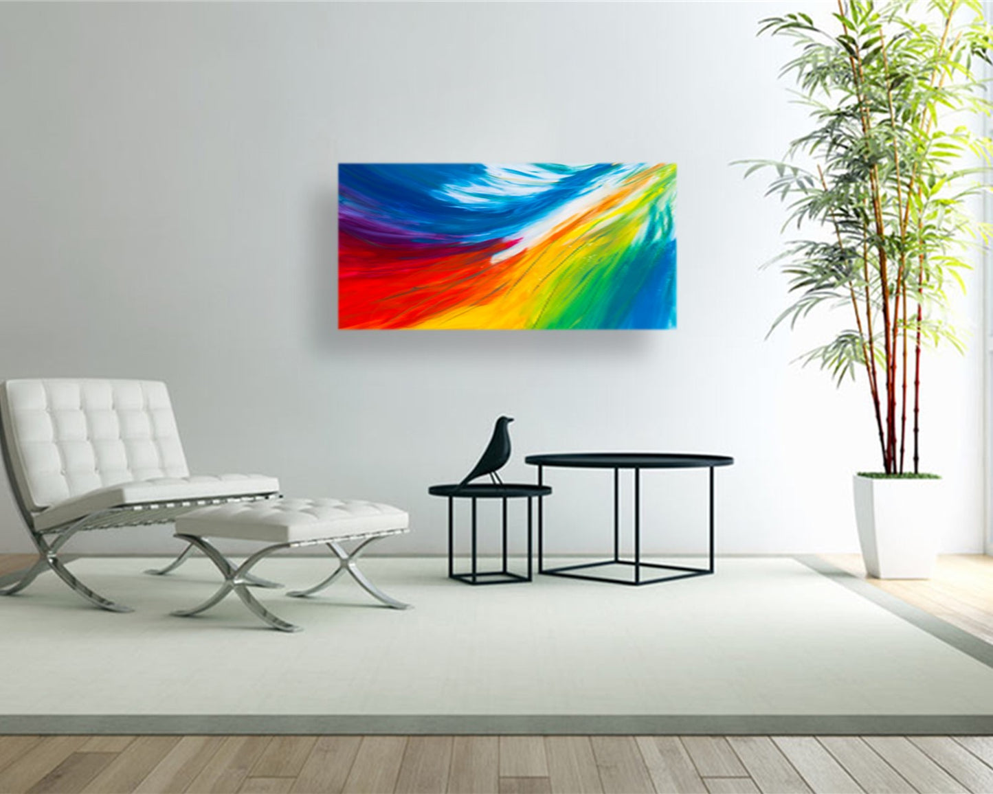 Tie-Dyed Whys - Original Abstract Painting in Austin Texas 24" x 48"