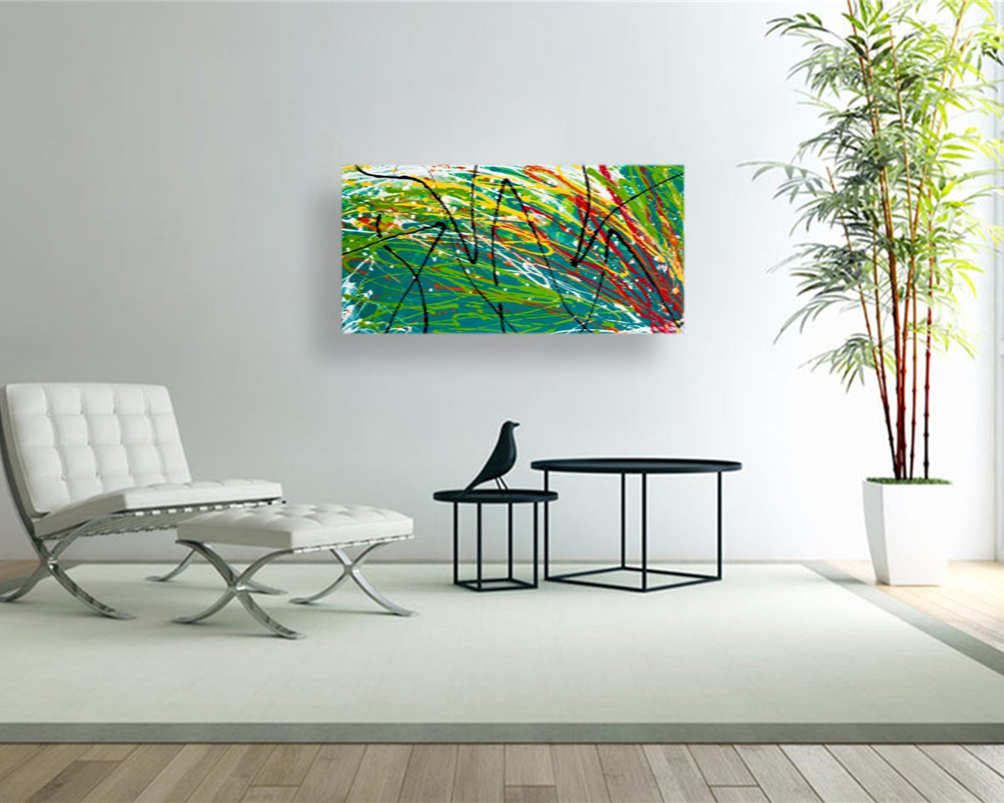 Bold Discourse - Original Abstract Painting in Austin Texas 24" x 48"