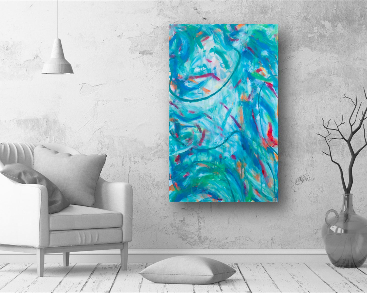 Firsthand Fervor  - Original Abstract Painting in Austin Texas 30" x 48"