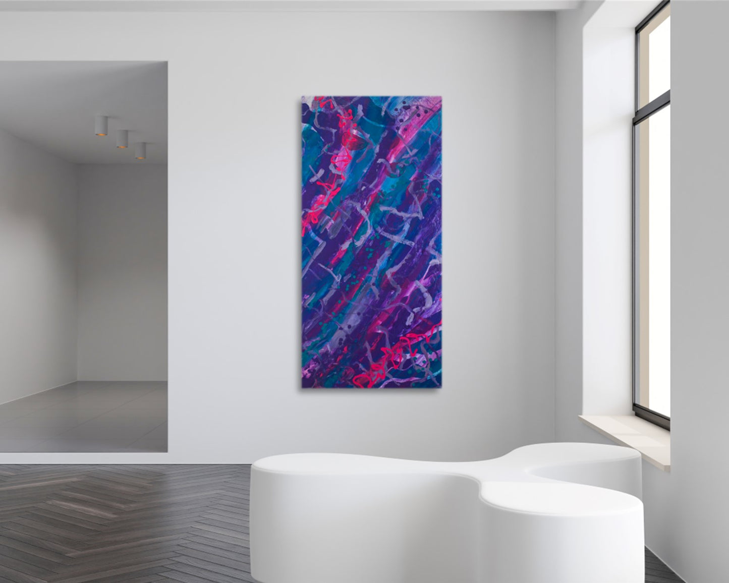 Rapt and Wrangled - Original Abstract Painting in Austin Texas 24" x 48"