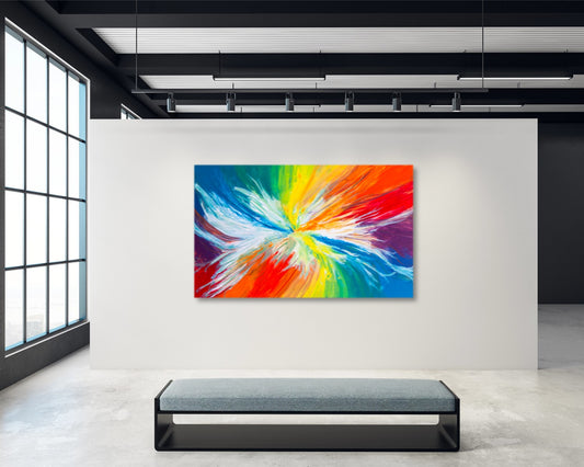 Tie-Dyed Guise - Original Abstract Painting in Austin Texas 30" x 48"