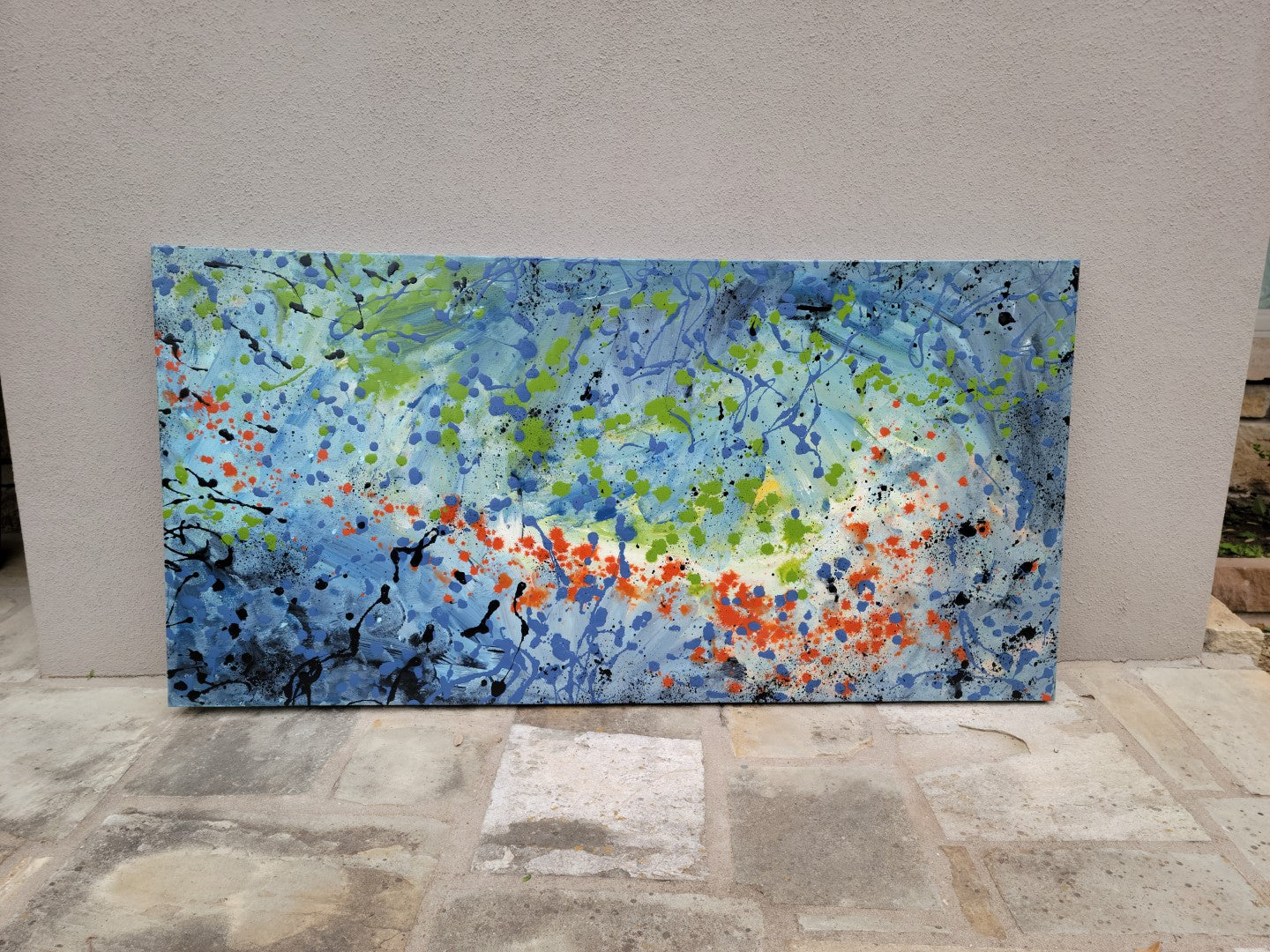 Entangled Eloquence - Original Abstract Painting in Austin Texas 24" x 48"