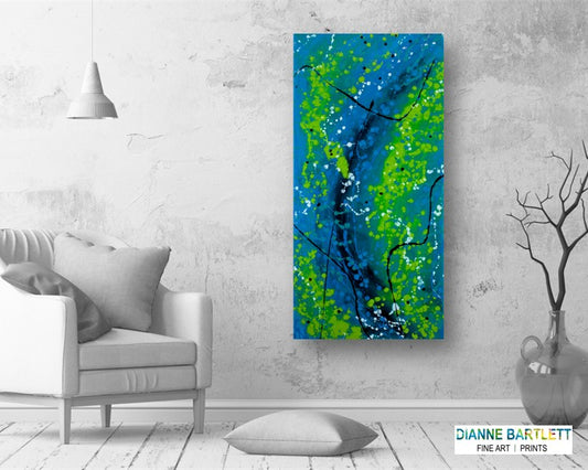 Lucrative Greens - Abstract Canvas Print or Acrylic Print