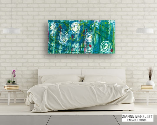 Peaceful Pond - Abstract Canvas Print or Acrylic Print